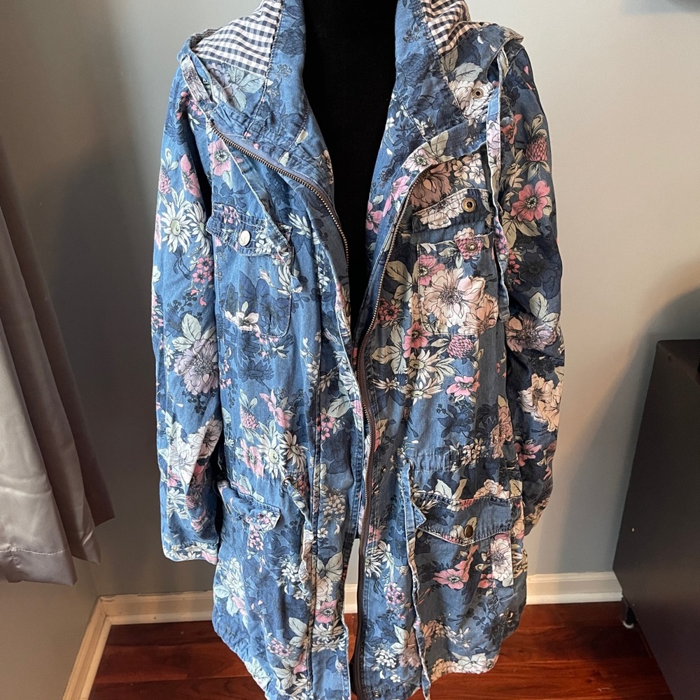 Torrid Hooded Jacket with Flowers